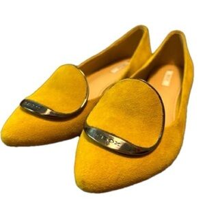 EUC GEOX Respira Women’s Wleslie Ballerina Flats, Acid Yellow, Size 36